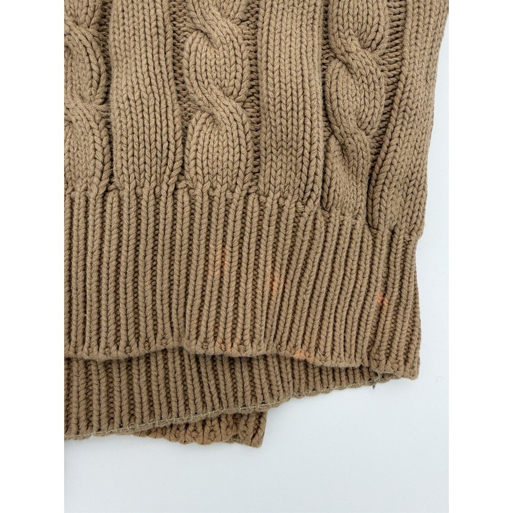 Abercrombie & Fitch Vintage Y2K Tan Brown Knit Sweater Women's Size Small Cotton - Picture 5 of 6